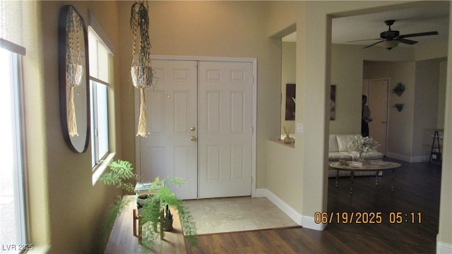1504 Andrew David Ave, North Las Vegas, NV 89086 - entryway with baseboards and a ceiling fan