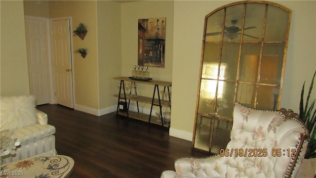 1504 Andrew David Ave, North Las Vegas, NV 89086 - living area with wood finished floors and a ceiling fan