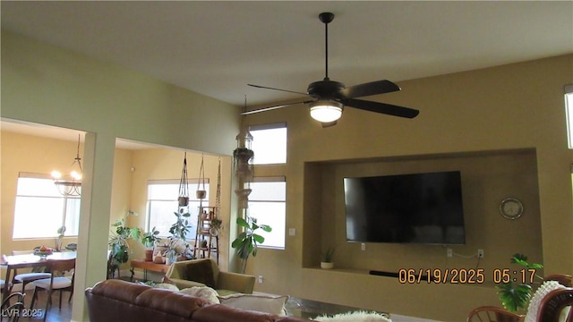 1504 Andrew David Ave, North Las Vegas, NV 89086 - living area featuring a ceiling fan