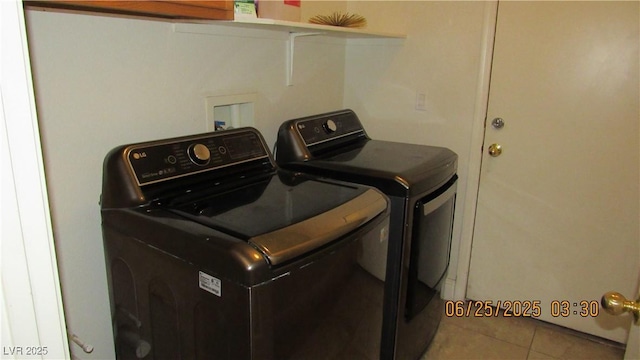 1504 Andrew David Ave, North Las Vegas, NV 89086 - washroom with washer and dryer and tile patterned flooring