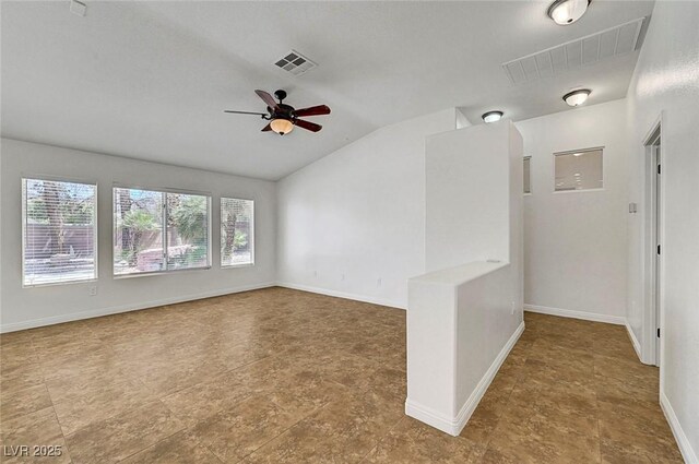 2059 Joy View Ln, Henderson, NV 89012 - empty room featuring vaulted ceiling and ceiling fan
