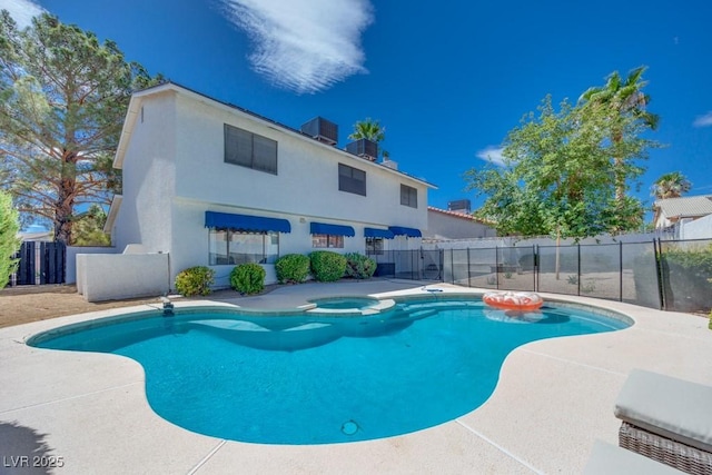 1926 Navarre Ln, Henderson, NV 89014 - view of pool with a fenced backyard and a pool with connected hot tub