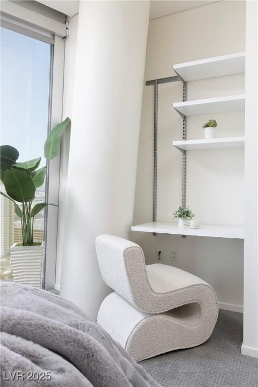 3722 Las Vegas Blvd Unit 2512E, Las Vegas, NV 89158 - sitting room featuring carpet floors and baseboards