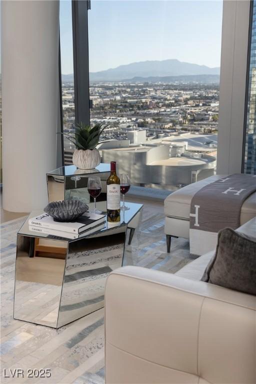 3722 Las Vegas Blvd Unit 2512E, Las Vegas, NV 89158 - living area with a mountain view and healthy amount of natural light