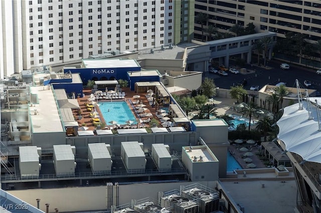 3722 Las Vegas Blvd Unit 2512E, Las Vegas, NV 89158 - drone / aerial view of a pool area