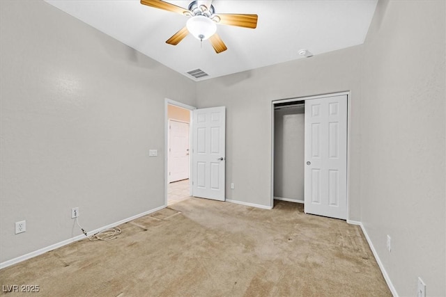 3720 Tack St, Las Vegas, NV 89122 - unfurnished bedroom featuring carpet flooring, a closet, and a ceiling fan