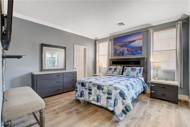 5516 Tantalum Ln, Las Vegas, NV 89122 - bedroom with ornamental molding and light wood-style floors