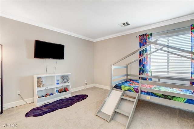 5516 Tantalum Ln, Las Vegas, NV 89122 - carpeted bedroom with crown molding and baseboards