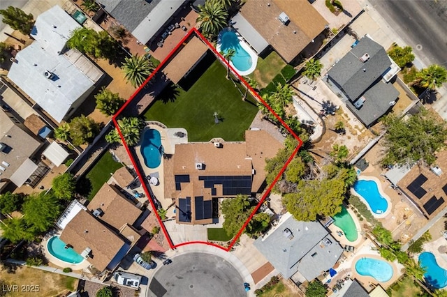 3708 Lorraine Ln, Las Vegas, NV 89120 - aerial view of property and surrounding area with property parcel outlined