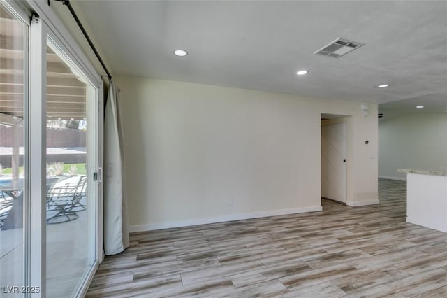 3708 Lorraine Ln, Las Vegas, NV 89120 - unfurnished room with recessed lighting and light wood-style floors