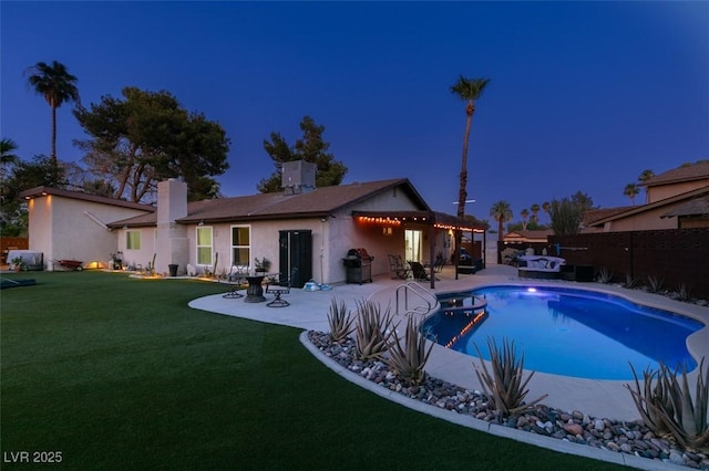 3708 Lorraine Ln, Las Vegas, NV 89120 - view of pool with a patio and a fenced backyard