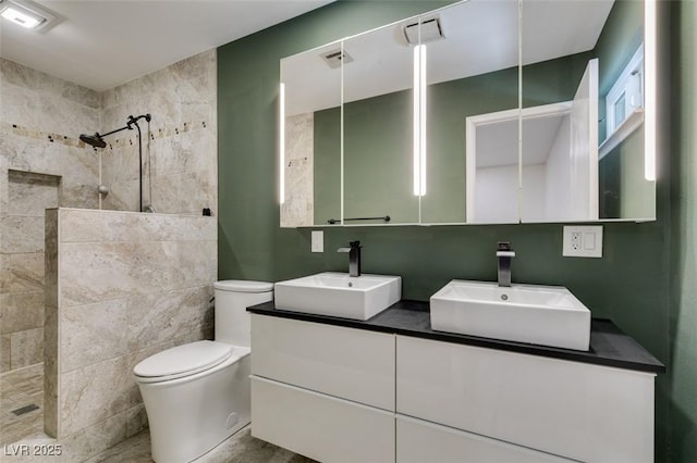 3708 Lorraine Ln, Las Vegas, NV 89120 - full bathroom featuring walk in shower and double vanity