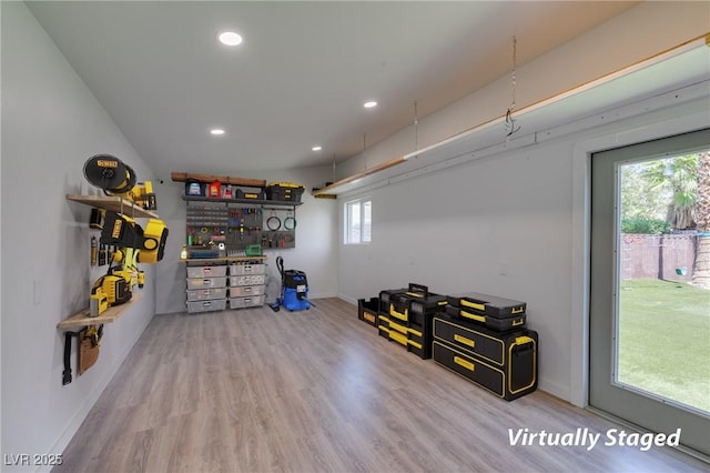3708 Lorraine Ln, Las Vegas, NV 89120 - misc room featuring wood finished floors and recessed lighting