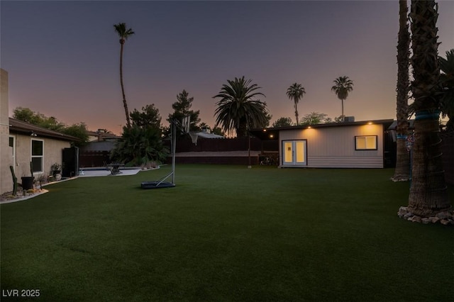 3708 Lorraine Ln, Las Vegas, NV 89120 - yard at dusk featuring a yard