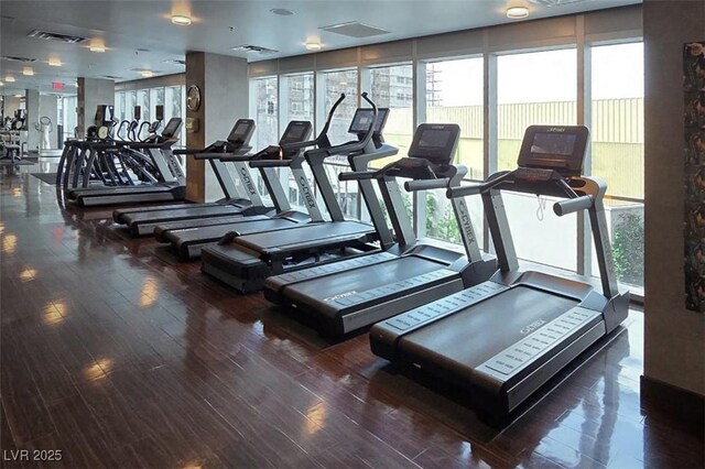 4471 Dean Martin Dr Unit 2406, Las Vegas, NV 89103 - exercise room with wood finished floors