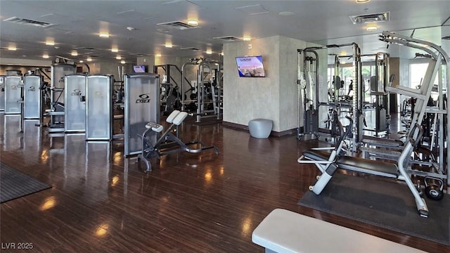 4471 Dean Martin Dr Unit 2406, Las Vegas, NV 89103 - gym featuring wood finished floors and baseboards