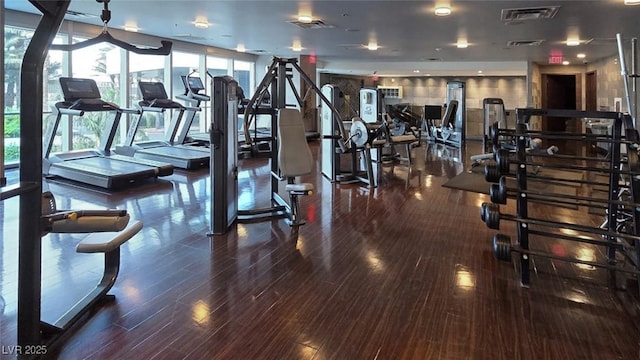 4471 Dean Martin Dr Unit 2406, Las Vegas, NV 89103 - gym featuring wood finished floors