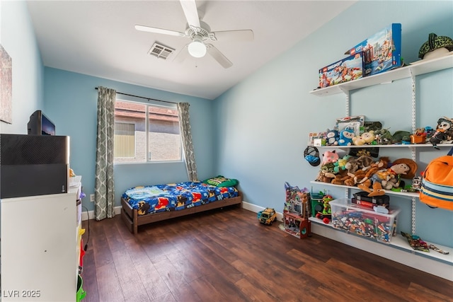 4837 River Splash Ave, Las Vegas, NV 89131 - bedroom featuring wood finished floors and ceiling fan