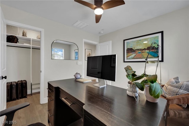 530 Sonoma Range St, Las Vegas, NV 89138 - office space with light wood-style floors and ceiling fan