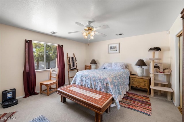 2730 Banyon St, Pahrump, NV 89048 - bedroom featuring light carpet and a ceiling fan