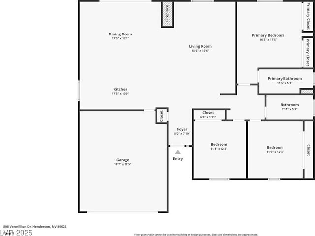 808 Vermillion Dr, Henderson, NV 89002 - view of room layout