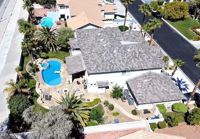 9905 Fox Springs Dr, Las Vegas, NV 89117 - aerial view of property and surrounding area with a pool