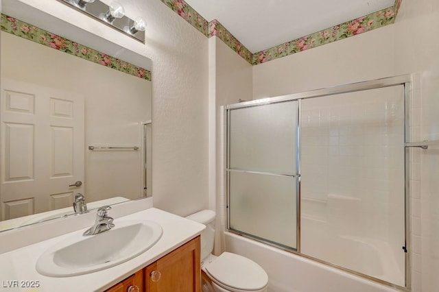 7916 Lyrebird Dr, North Las Vegas, NV 89084 - full bath featuring vanity and combined bath / shower with glass door