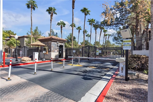 9000 Las Vegas Blvd Unit 1287, Las Vegas, NV 89123 - view of asphalt street with a gate, curbs, and a gated entry