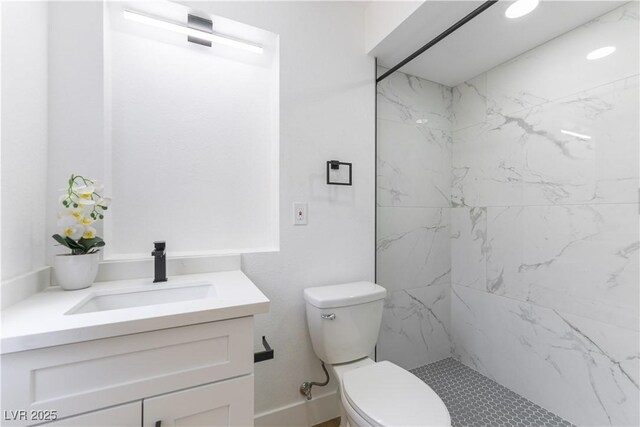 1916 Howard Ave, Las Vegas, NV 89104 - full bath featuring vanity and a marble finish shower