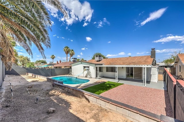 4277 Rimcrest Rd, Las Vegas, NV 89121 - view of swimming pool with a fenced backyard and a patio