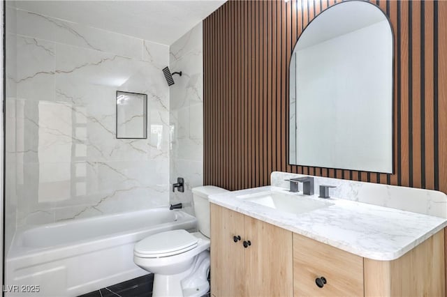 4277 Rimcrest Rd, Las Vegas, NV 89121 - full bath featuring vanity, bathtub / shower combination, and wallpapered walls