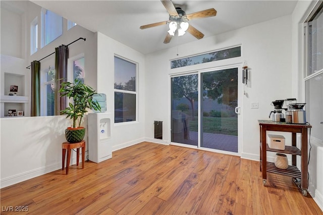 8812 Glenistar Gate Ave, Las Vegas, NV 89143 - unfurnished room featuring ceiling fan and wood finished floors