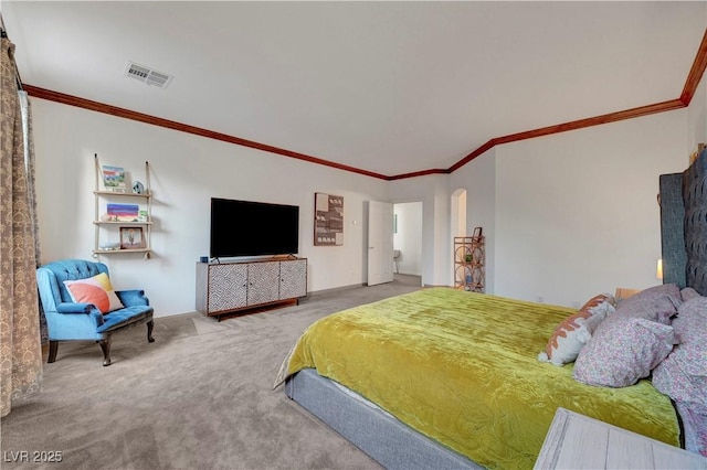 8812 Glenistar Gate Ave, Las Vegas, NV 89143 - carpeted bedroom featuring ornamental molding