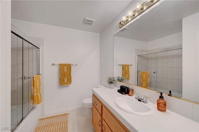 8812 Glenistar Gate Ave, Las Vegas, NV 89143 - full bath featuring vanity, shower / bath combination with glass door, and tile patterned floors