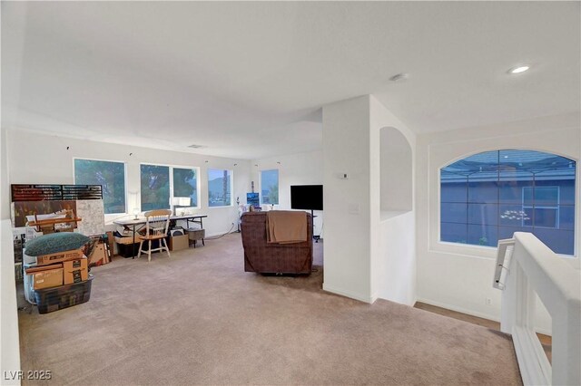 8812 Glenistar Gate Ave, Las Vegas, NV 89143 - living area with carpet flooring and recessed lighting