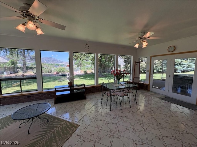 1133 Bell Ave, Ely, NV 89301 - sunroom with french doors and marble look tile flooring