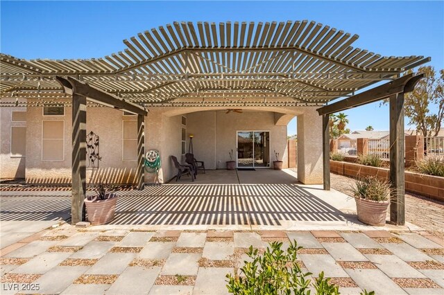 467 Muddy Peak Ct, Overton, NV 89040 - view of patio / terrace featuring a pergola and ceiling fan