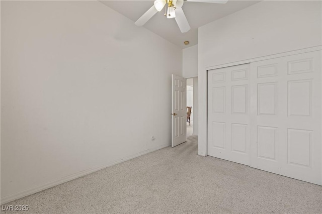 467 Muddy Peak Ct, Overton, NV 89040 - unfurnished bedroom featuring light colored carpet, a closet, and ceiling fan