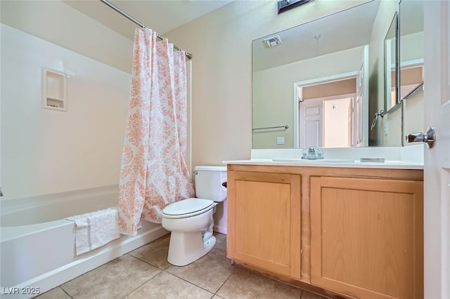 43 E Agate Ave Unit 302, Las Vegas, NV 89123 - bathroom with vanity, shower / bath combo, and tile patterned flooring