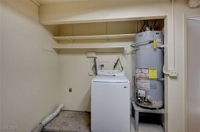 2732 Heritage Ct, Las Vegas, NV 89121 - laundry room with washer / clothes dryer and strapped water heater