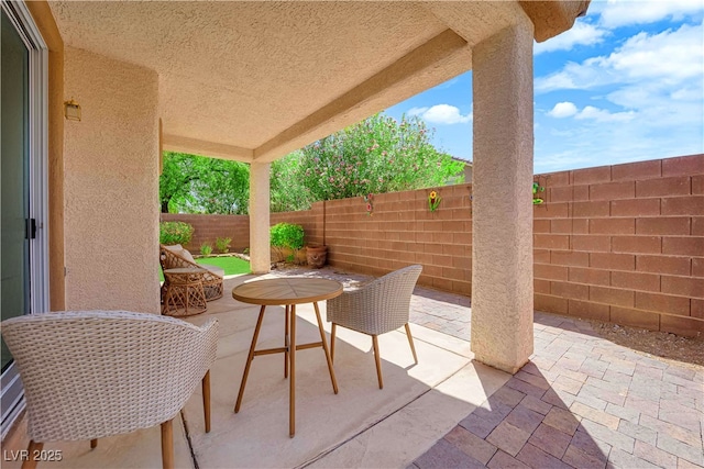11139 Zarod Rd, Las Vegas, NV 89135 - fenced backyard featuring a patio area