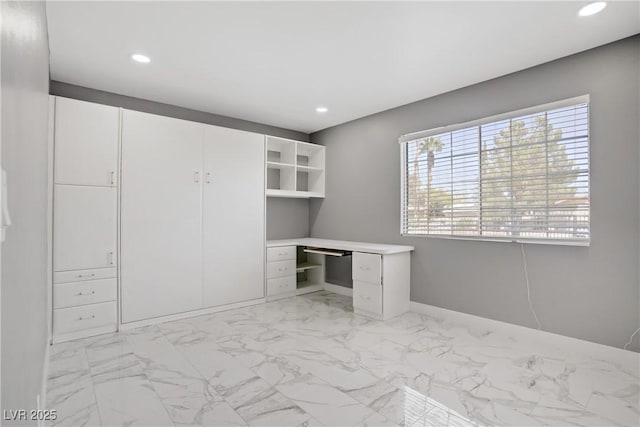 4490 W Warm Springs Rd, Las Vegas, NV 89118 - unfurnished office featuring light marble finish flooring and recessed lighting