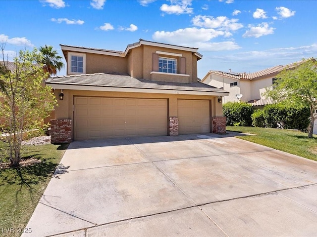 1870 Desert Forest Way, Henderson, NV 89012 - traditional home with concrete driveway, stucco siding, and an attached garage