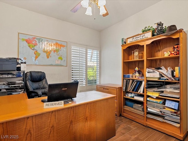 1870 Desert Forest Way, Henderson, NV 89012 - office space with ceiling fan and wood finished floors