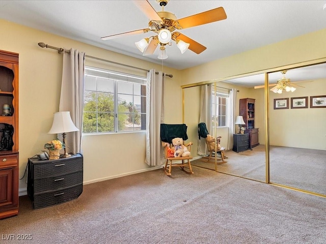 1870 Desert Forest Way, Henderson, NV 89012 - sitting room with a ceiling fan and carpet flooring