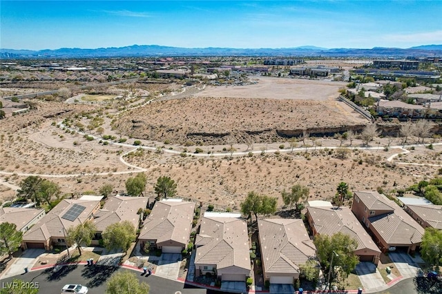 10621 Tinta Ln, Las Vegas, NV 89144 - aerial perspective of suburban area featuring a mountain backdrop and a desert landscape