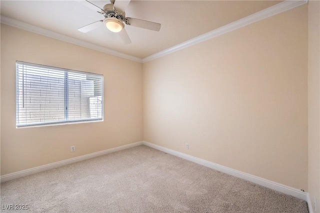 1869 Desert Forest Way, Henderson, NV 89012 - empty room featuring carpet flooring, ornamental molding, and a ceiling fan