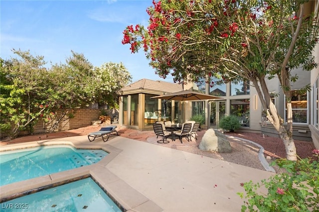 3004 Astoria Pines Cir, Las Vegas, NV 89107 - view of swimming pool with a patio and a fenced backyard