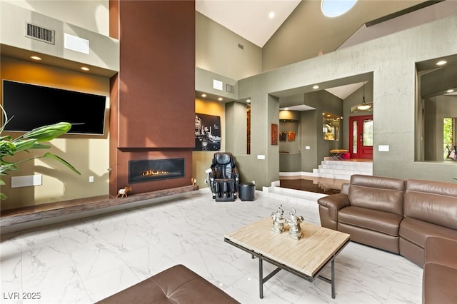 3004 Astoria Pines Cir, Las Vegas, NV 89107 - common area with high vaulted ceiling and recessed lighting