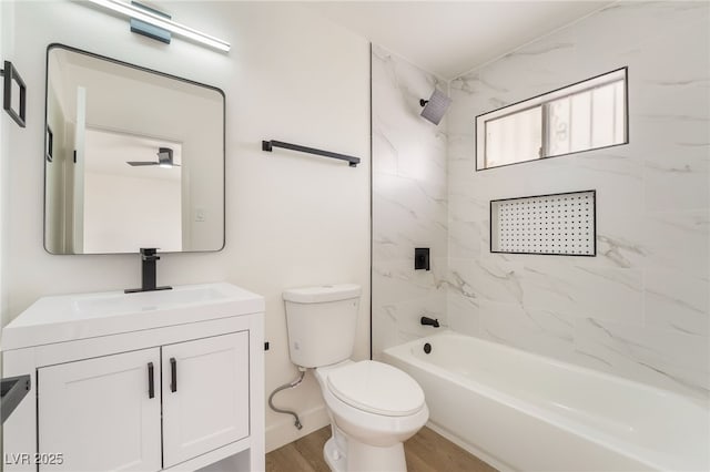 3309 Marionette Ave, Las Vegas, NV 89101 - bathroom with vanity,  shower combination, and wood finished floors